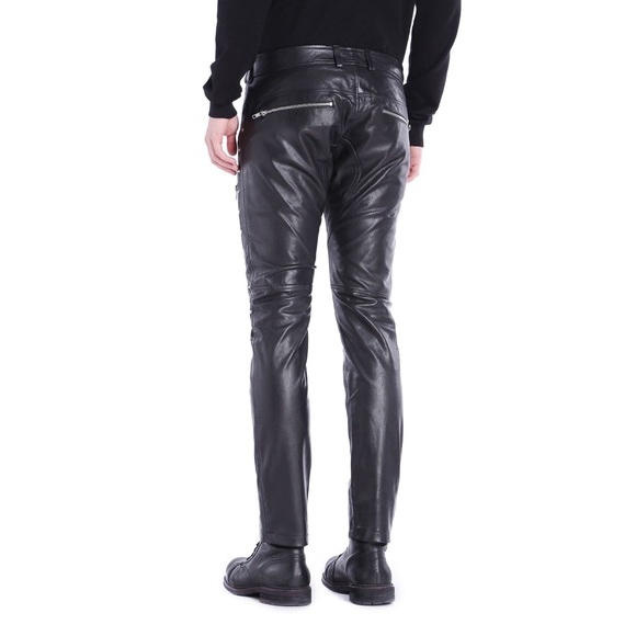 Diesel Pants Mens Diesel Black Cowhide Leather Pants Poshmark